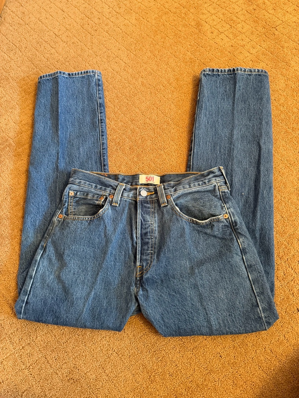 Vintage Levis 501 Jeans Mens 32x30 Blue Y2K Button Fly Denim Pants (Tag32x32)